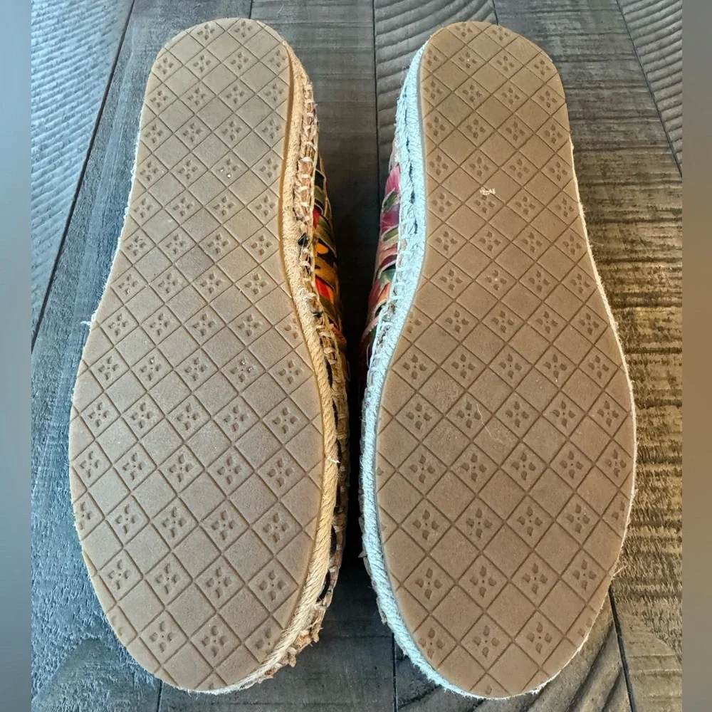 Patricia Nash Padma Multicolor Woven Italian Leather Espadrilles Women’s Size 8